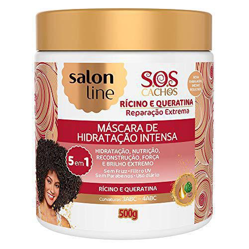 CREME MASC DE HIDRAT SALON LINE  RICINO E QUERATINA 500 GR