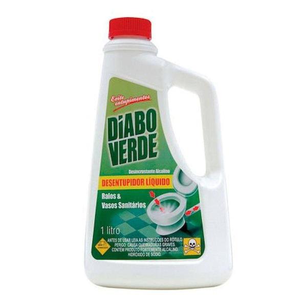 DESENTUPIDOR LÍQUIDO DIABO VERDE DESINCRUSTANTE ALCALINO 1L