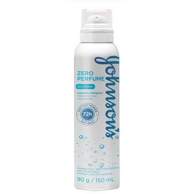 DESOD AEROSOL JOHNSONS ZERO PERFUME 150ML