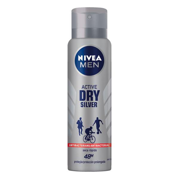 DESOD AEROSOL NIVEA 48H FOR MEN SILVER PROTCT 150M