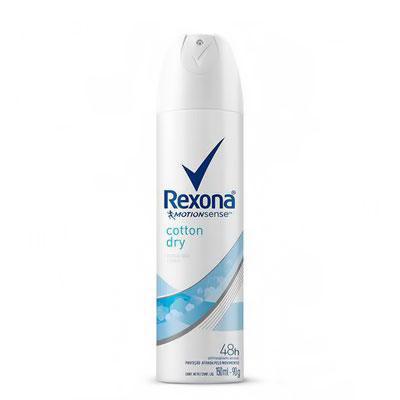 Desodorante Antitranspirante Aerosol Feminino Rexona Cotton Dry 72 Horas 150ml