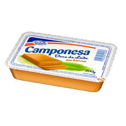 DOCE CAMPONESA LEITE BARRA 200G