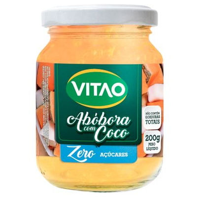 DOCE VITAO 200G ZERO ABOBORA E COCO