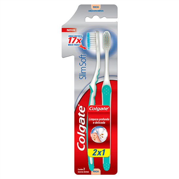ESCOVA DENTAL COLGATE SLIM SOFT MACIA C/2UND