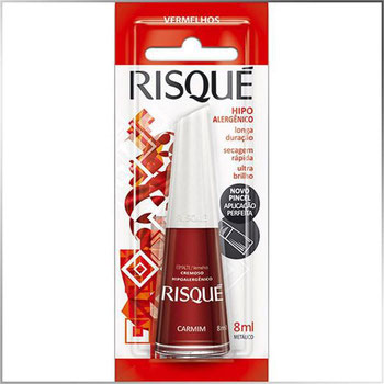 ESMALTE RISQUE CREMOSO CARMIM 8ML