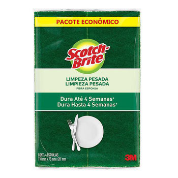 ESPONJA SCOTCH BRITE FORM ECONOM M USO 4UN