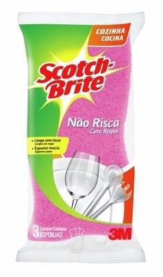 ESPONJA SCOTCH BRITE ROSA C/3