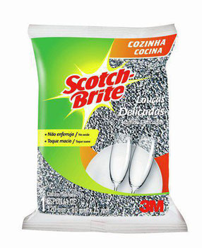 ESPONJA SINT SCOTCH BRITE PRATEADA 1UND