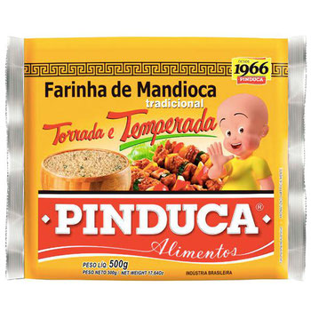 FARINHA MANDIOCA PINDUCA 500G TORRADA TEMPERADA
