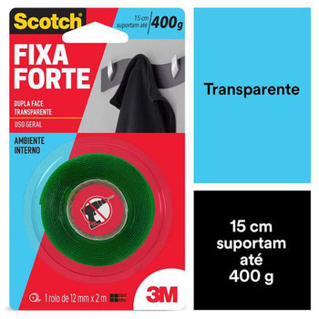 FITA FORTE FIXA TRANSPARENTE 12MMX1,5M