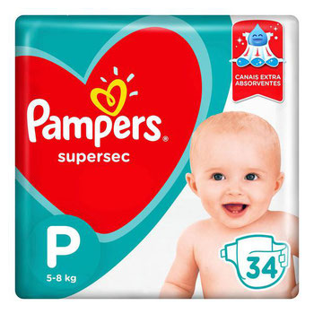 FRALDA DESCARTAVEL PAMPERS SUPERSEC P 34UN