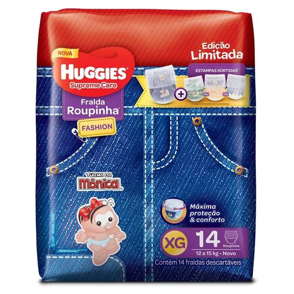 FRALDAS DESC HUGGIES SUPREME CARE XG 14UND
