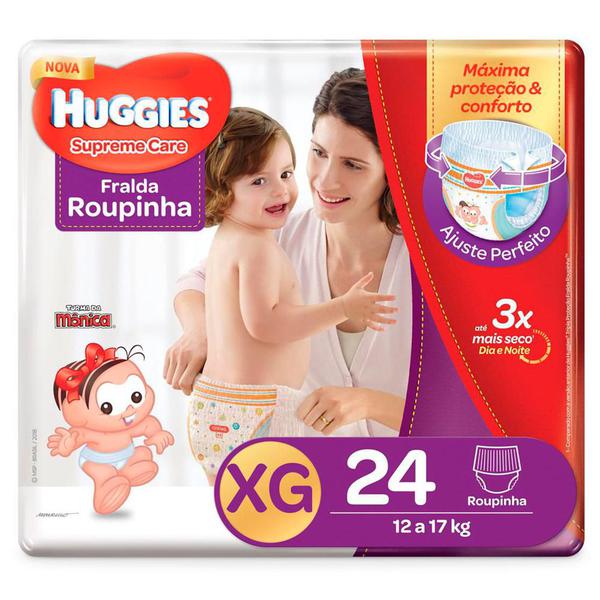FRALDAS DESC HUGGIES SUPREME CARE XG C/24UND