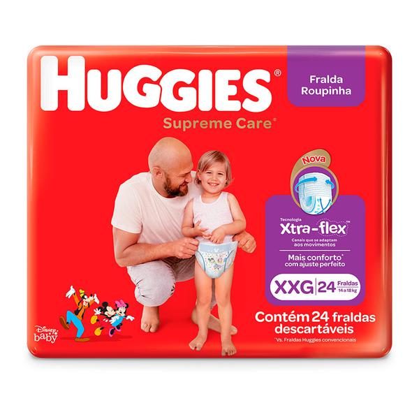 FRALDAS DESC HUGGIES SUPREME CARE XXG C/24UND