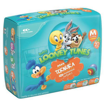 FRALDAS DESC LOONEY TUNES JUMBINHO M C/20