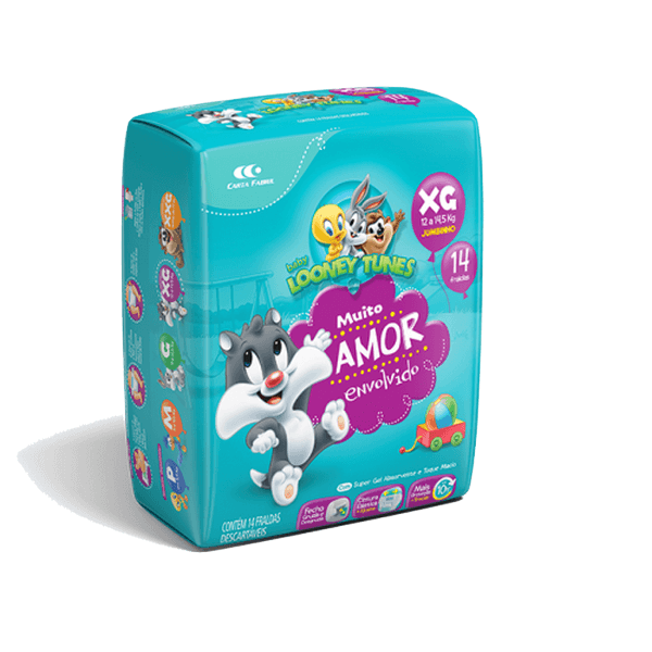 FRALDAS DESC LOONEY TUNES JUMBINHO XG C/14