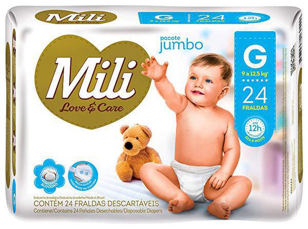 FRALDAS DESC MILI LOVE CARE JUMBO G/24UND