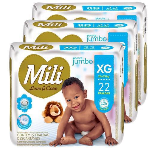 FRALDAS DESC MILI LOVE CARE JUMBO XG/22UND
