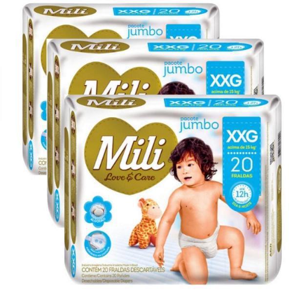 FRALDAS DESC MILI LOVE CARE JUMBO XXG/20UND