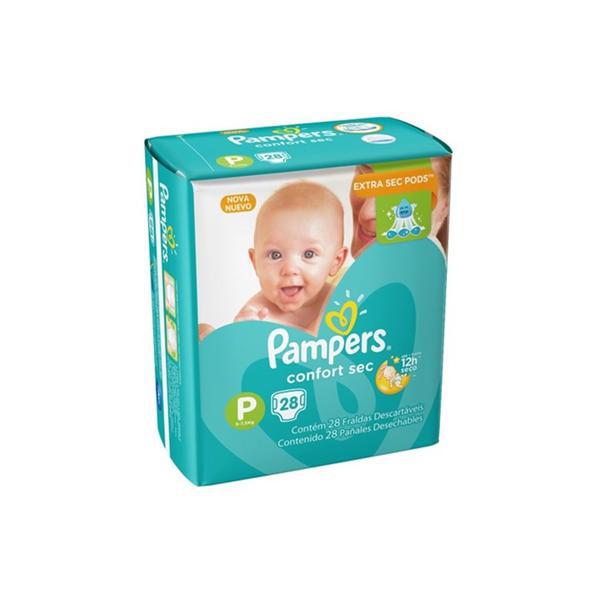 FRALDAS DESC PAMPERS CONFORT ECONOMICO P C/28