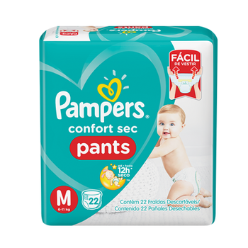 FRALDAS DESC PAMPERS PANTS CS M PACOTAO 22UND