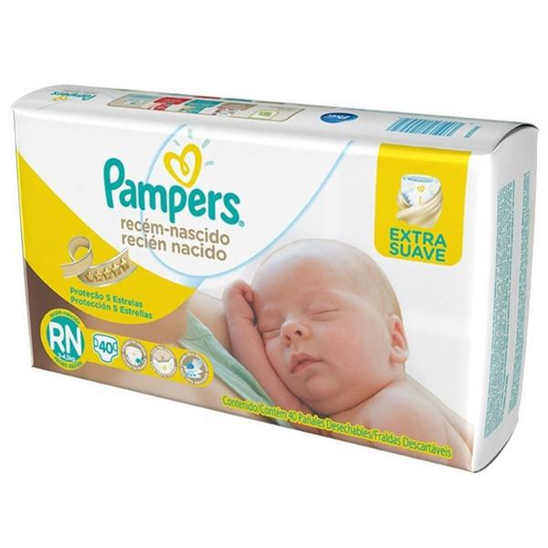 FRALDAS DESC PAMPERS RECEM NASCIDOS 40UND