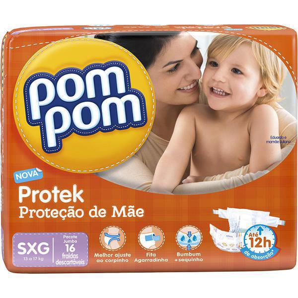 FRALDAS DESC POMPOM PROTEKBABY ECON SXG 18UND