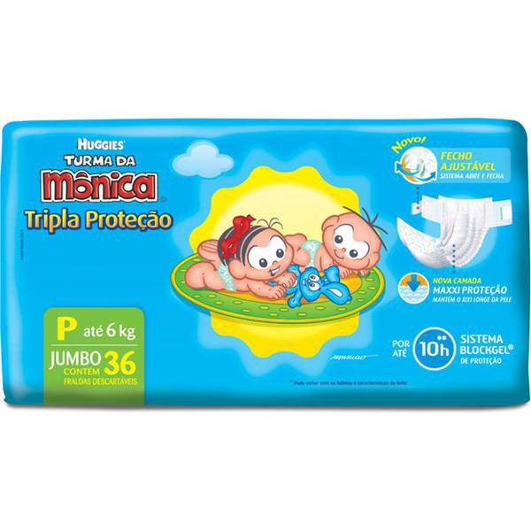 FRALDAS DESC TURMA MONICA JUMBO TRIPLA P C/36UND