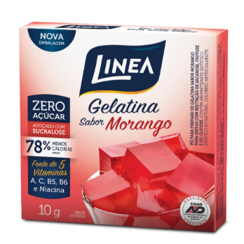 GELATINA LINEA PO MORANGO 10G