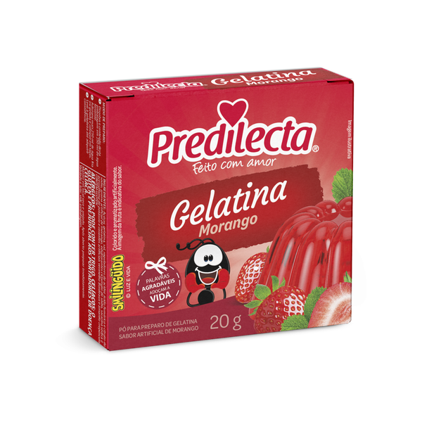 GELATINA MORANGO PREDILECTA 20G