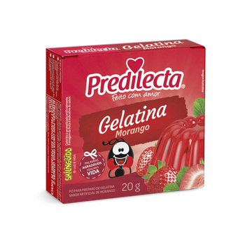 GELATINA MORANGO PREDILECTA 20G