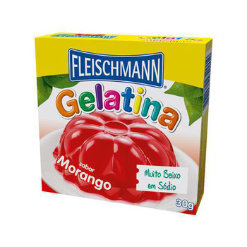 GELATINA PO FLEISCHMANN MORANGO 30G
