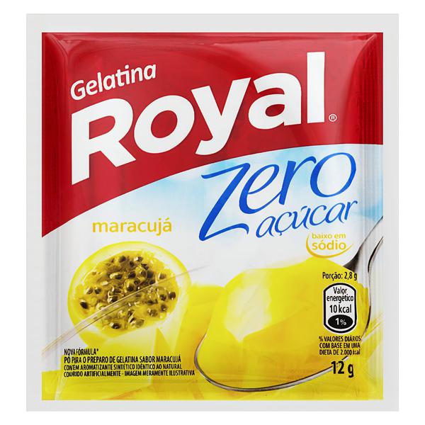 GELATINA ROYAL MARACUJA ZERO 12G
