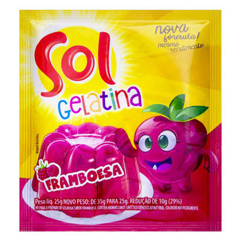 GELATINA SOL PO FRAMBOESA 25G