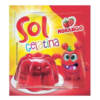 GELATINA SOL PO MORANGO 25G