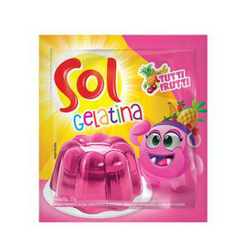 Gelatina Sol Sabor Tutti Frutti 25gr