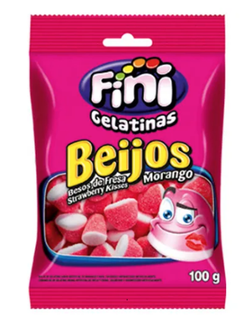 GELATINAS BEIJOS FINI MORANGO 15G