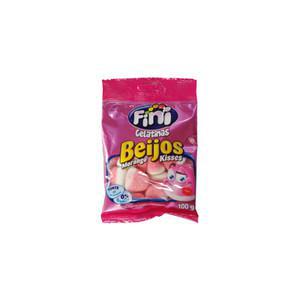 Bala De Gelatina Fini Beijos Morango 100gr