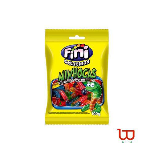 Bala De Gelatina Fini Minhoca Brilho 100gr