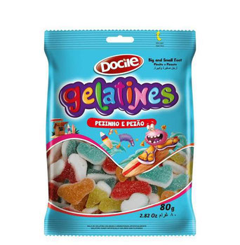 GELATINES DOCILE PEZINHO E PEZAO CITRICO 80G