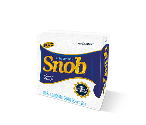 Guardanapos Snob Pequeno Folha Simples 24x22 Cm Com 50un