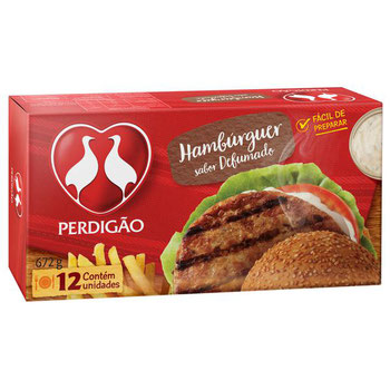 HAMBURGUER PERDIGAO DEFUMADO 672G