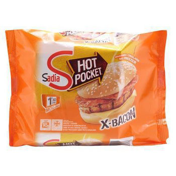 Sanduíche Congelado X-bacon Sadia Pacote Hot Pocket 145gr