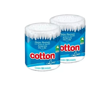 HASTES FLEXIVEIS COM PTA DE ALGODAO POTE 150UN