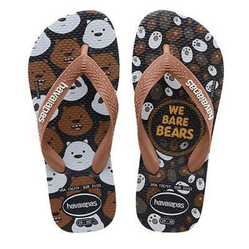 HAVAIANAS KIDS CARTOON PTO/FERRUGEM 27/28