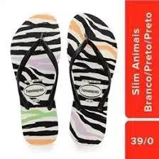 HAVAIANAS SLIM ANIMALS BCO/PTO 39/40