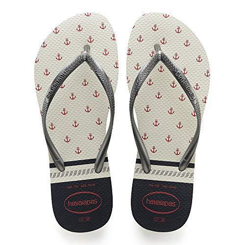 HAVAIANAS SLIM NAUTICAL BCO/GRF 39/40