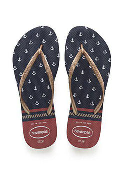 HAVAIANAS SLIM NAUTICAL MAR/VERM 33/34