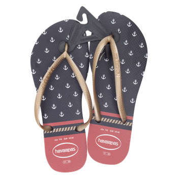 HAVAIANAS SLIM NAUTICAL MARFIM/VERM 37/38