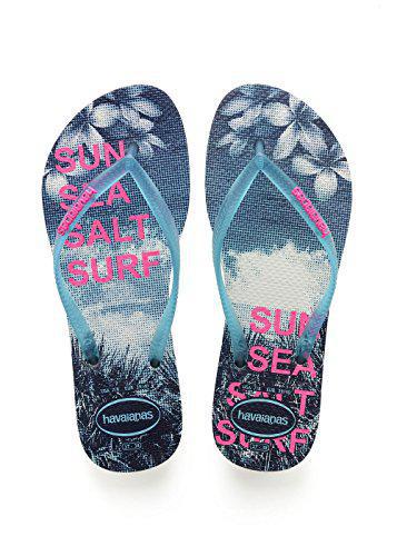 HAVAIANAS SLIM PAISAGE BCO/TURQUESA 39/40